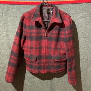 Vintage Buffalo plaid wool coat
